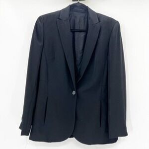 WHBM Women's Black One Button Blazer Suit Jacket Outerwear Size M